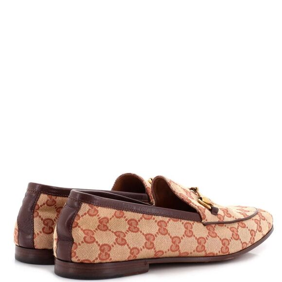 Gucci Women's Jordaan Loafers GG Canvas Brown - Picture 3 of 6